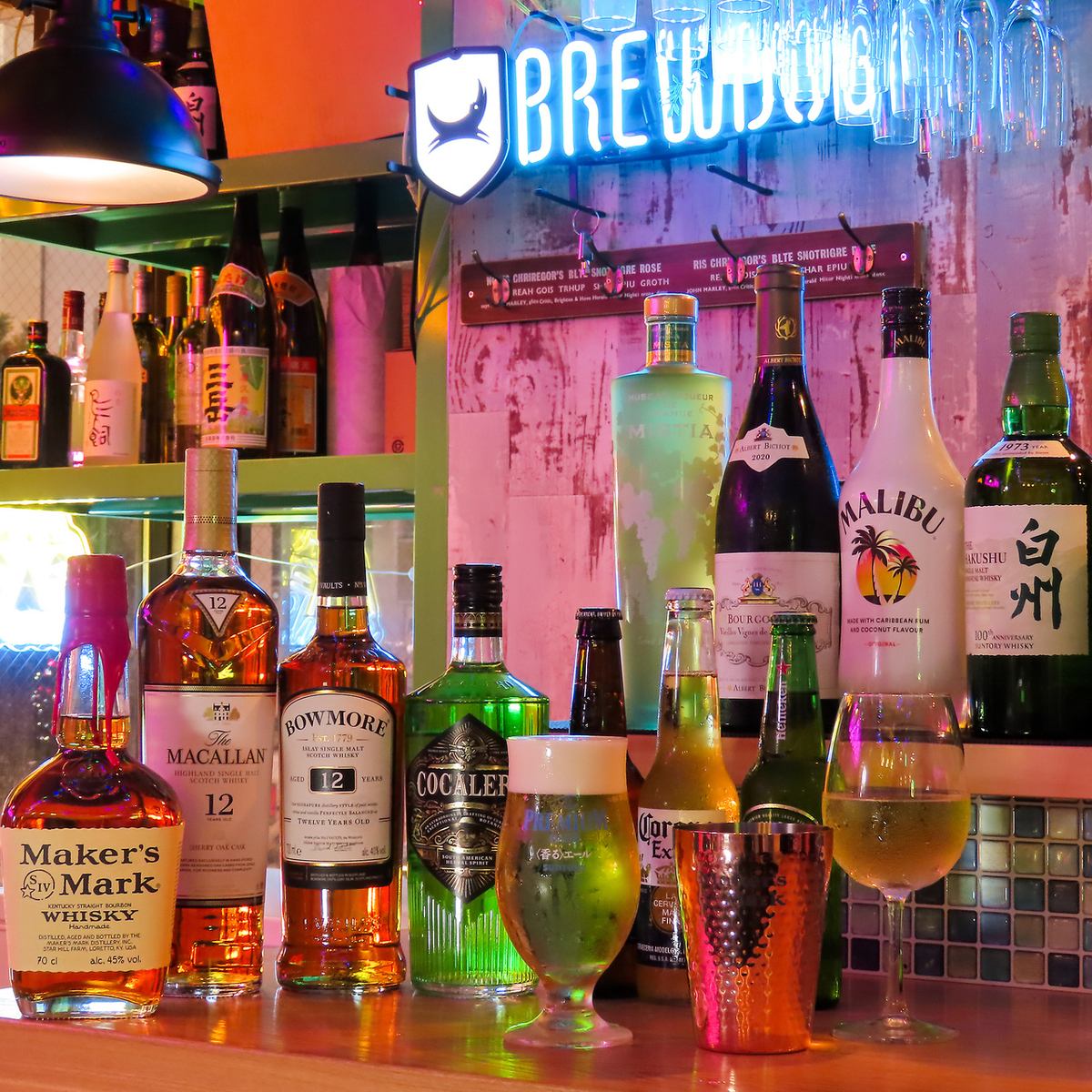 単品ドリンクメニュー常時100種類以上展開中♪