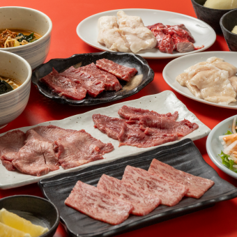 5月～19時半スタート《京の納涼床コース》和牛タン2種・特製ホルモン盛り・ハラミなど全11品