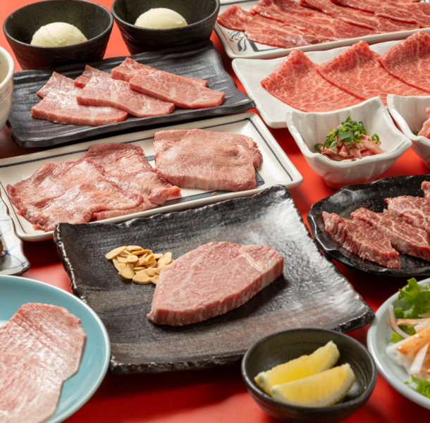 《京の納涼床コース》特上和牛タン2種・ユッケ・ヒレなど全13品