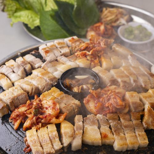 【食べ飲み放題がお得☆】サムギョプサルをお好きなだけ！食べ飲み放題コース4500円