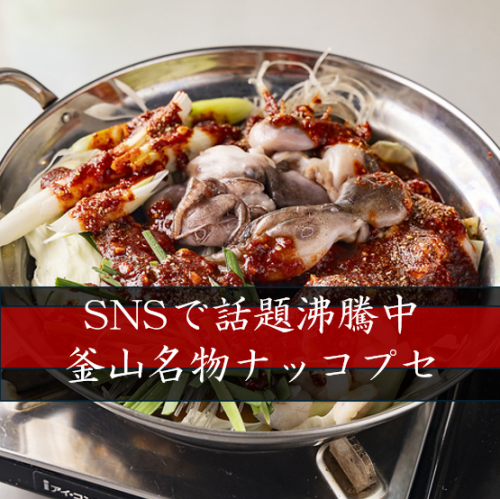 【韓国料理と言えばナッコプセ!!】イイダコ、ホルモン、エビが相性抜群♪今1番熱い韓国料理!!