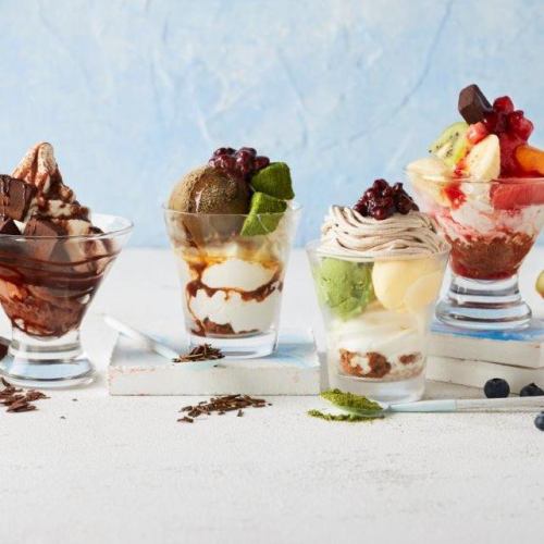 Various mini parfaits