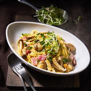 ホタテときのことベーコンのバター醤油