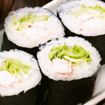 4 pieces of giant shrimp lettuce rolls originating from Miyazaki