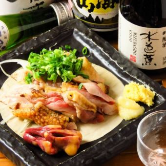 最受歡迎的≪雞肉生魚片和牛肉時雨釜飯≫【無限暢飲】8道菜【標準日式套餐】4,000日元