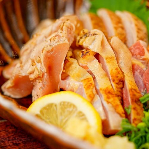 Grilled chicken sashimi
