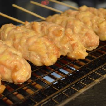 一番人気≪粗挽きつくね＆灼熱炭火焼を堪能≫2.5H【飲放】料理9品「名物コース」4,500円