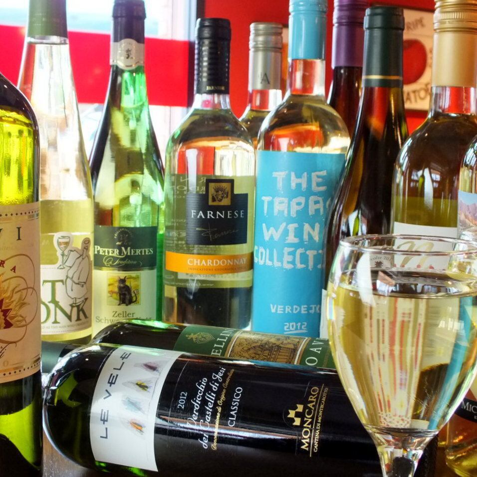 スパークリングワインもOK！30種ワイン[飲放]2時間1100円♪