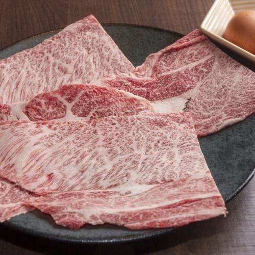 Wagyu beef shoulder loin sukiyaki