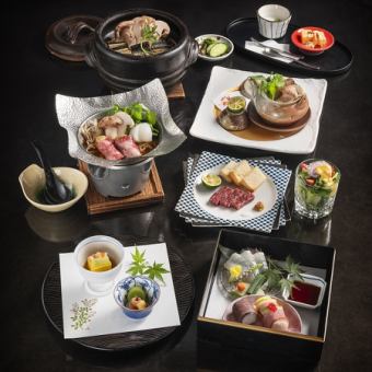 [Seasonal Kaiseki Course] 9 dishes in total, including Matsutake mushroom and parsley hotpot, Matsutake mushroom rice cooked in a kettle, and Matsutake mushroom earthenware pot steamed dish