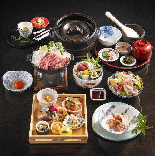 【런치 한정·미니 가이세키 소하치 선】 고베규 스키야키나 물들여 풍부한 소하치 모듬 등 전 8품⇒4,900엔