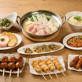 【10月20日起】来Sumire同时享用烤鸡串和火锅！烤鸡串&浓郁鸡汤火锅套餐【共9道菜，含无限畅饮】
