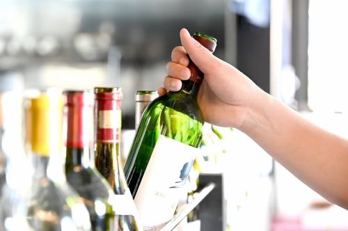 ワインの品ぞろえが豊富です◎