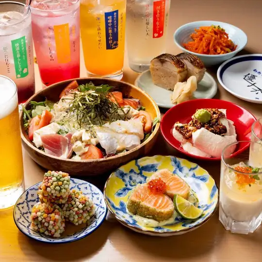 【女子会 飲み放題120分付き】優十不断のお手軽コース♪ 全7品4800円→4500円
