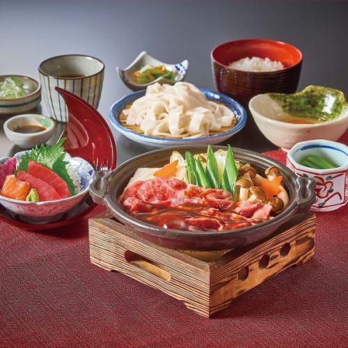 【宮崎牛】味噌すき鍋とお刺身御膳