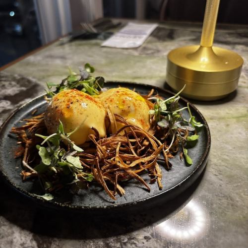 自家製ウフマヨ ごぼうのフリット