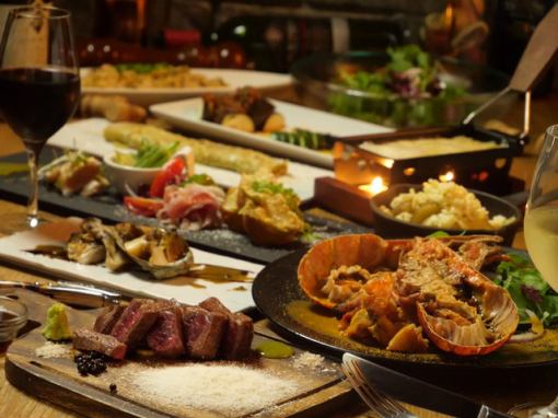 [Luxurious 9-course meal] Enjoy live lobster, Tokachi beef, and Hokkaido abalone in our monthly special teppanyaki course for 12,000 yen