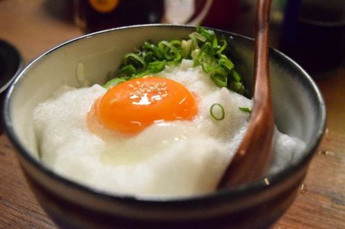 Fluffy egg over rice