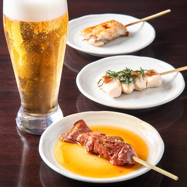 ≪Would you like to have a drink?≫ 3 pieces of yakitori + drink 1,000 yen