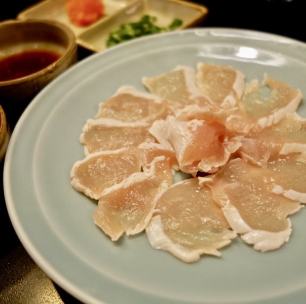 [I'm glad that it's refreshing in any season ♪] Chicken fugu brewing, which is the pride of a chicken restaurant ≪Special ponzu and grated maple ≫