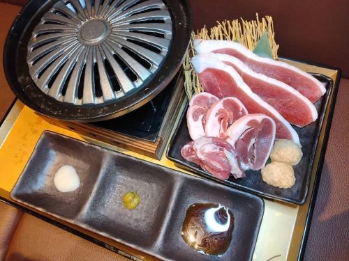 [Exquisite] Grilled Kyoto duck wagyu sirloin shabu and vegetable platter
