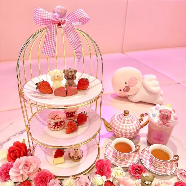 "Afternoon Tea Set" Kuma chocolate & sweet and delicious sweets and drink set♪
