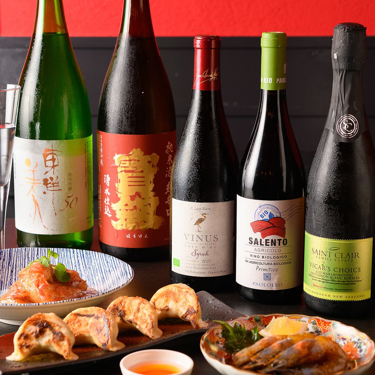 We have a wide variety of wine and sake! Alcohol lovers will love it!