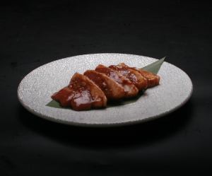 Lamb marinated in soy sauce and koji