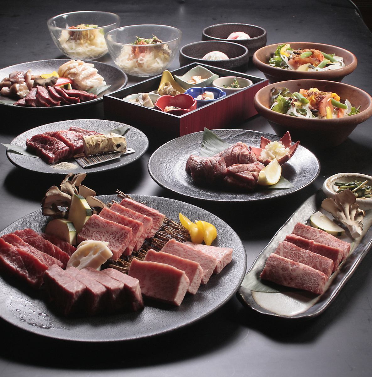 Enjoy Hokkaido Kuroge Wagyu beef yakiniku in a relaxing private room