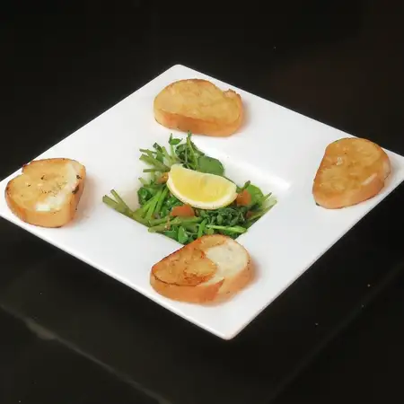 Sea urchin and watercress
