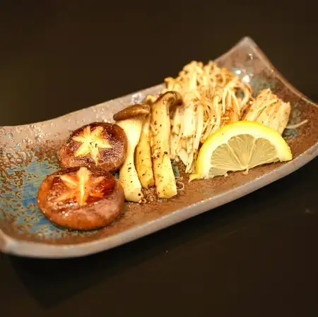 Assorted grilled mushrooms