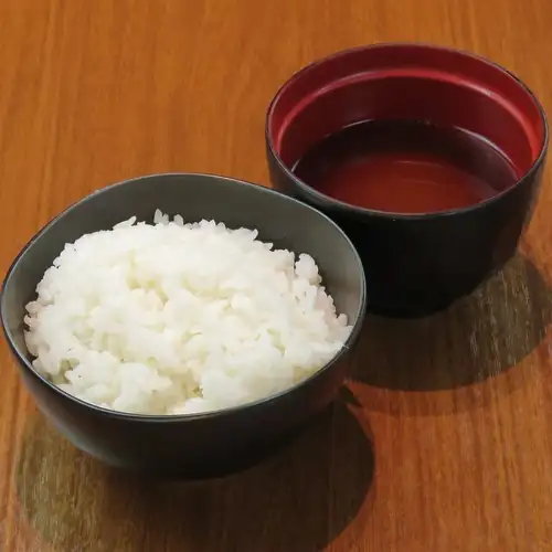 Rice & red miso soup (produced in Kitahiroshima town)