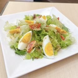 ゆで卵のごまドレサラダ