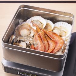 海老と貝のカンカン焼き