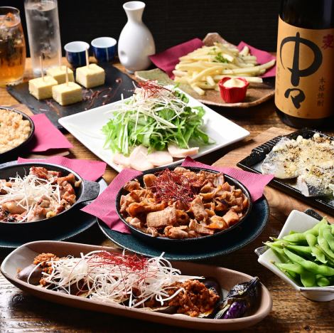 【月～木はお得！】『spにんにく香る豚ハラミコース』100分飲み放題付/9品5000円→4000円