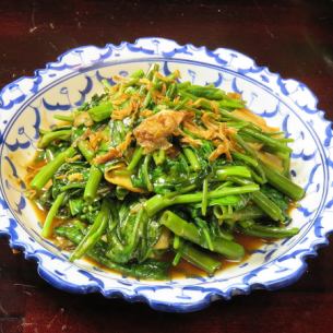 空芯菜のファイヤー炒め
