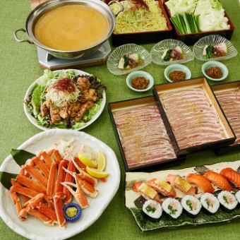 Snow crab with vinegar ★ Sesame tantan hotpot course 6,000 yen (tax included) [1,000 yen off on weekdays!]