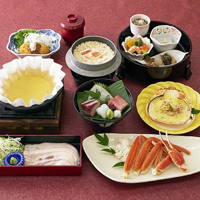 Winter special meal: small hotpot of pork shabu-shabu, 6,500 yen (tax and service charge included)