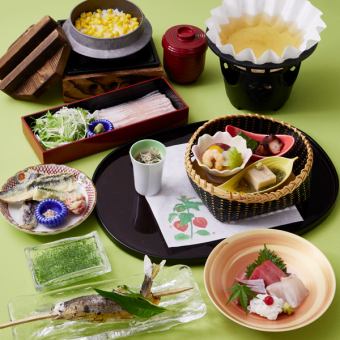 夏の特別御膳 つゆ豚しゃぶ小鍋 『あじさい』5,000円(税込）　　