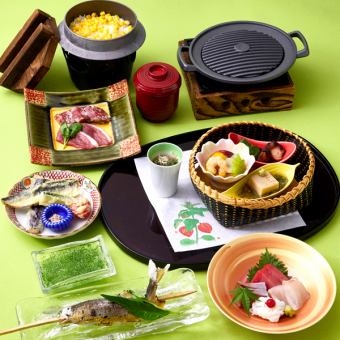 夏の特別御膳 黒毛和牛鉄板焼 『あじさい』6,000円(税込）