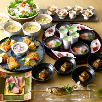 にぎやか大皿コース 『あけぼの』 　5,500円(税込）
