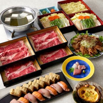 国産牛だししゃぶ鍋コース「日高」ひだか　5,000円（税込）