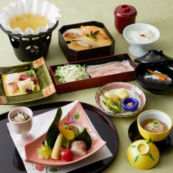 選べる小鍋懐石【つゆ豚しゃぶ】『かえで』◇全9品◇5,000円（税込）