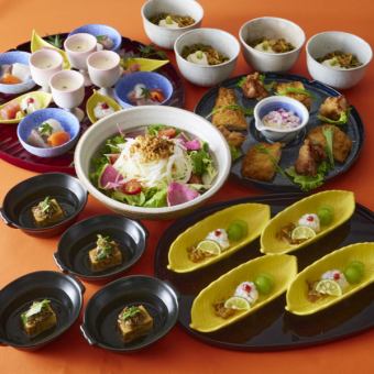 Lively large platter course "Akatsuki" 3,500 yen (tax and service charge included)