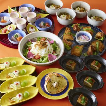 Lively large plate course "Shinonome" 4,500 yen (tax and service charge included)