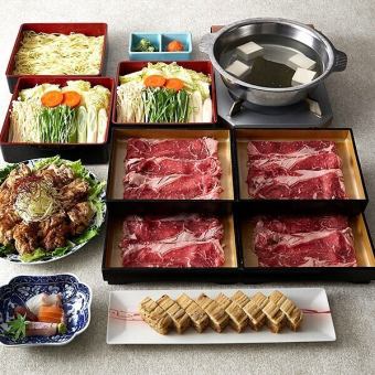 Domestic beef shabu-shabu hotpot course "Hidaka" 5,000 yen (tax and service charge included)