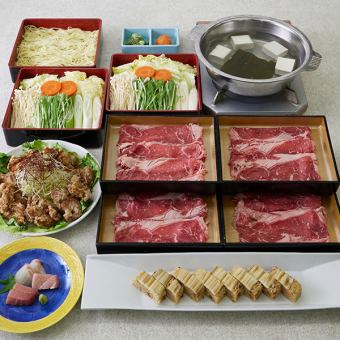 Domestic beef shabu-shabu course "Kiso" 5,500 yen (tax and service charge included)