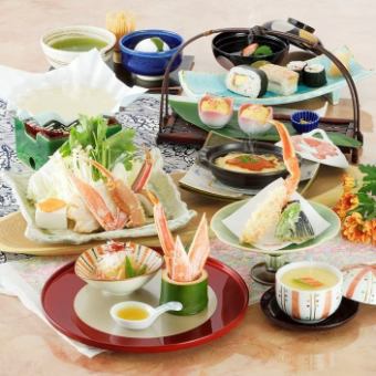 Crab Kaiseki Course [Misaki] 9 dishes total 5,280 yen (tax included)