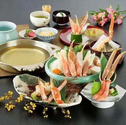 Signature dish: Crab Sukiyaki Course [Hana no Shizuku] 8 dishes total 11,000 yen (tax included)