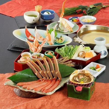 Signature dish: Crab shabu-shabu course [Kirameki] 8 dishes total 12,100 yen (tax included)